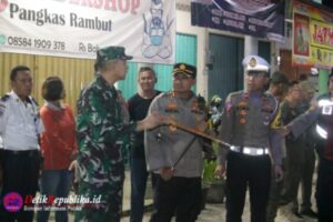 Dandim 0429/Lamtim Bersama Kapolresta Pimpin Patroli Skala Besar 