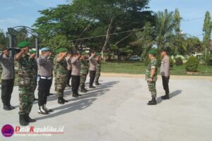 Danramil 17/Idt Pimpin Apel Gabungan TNI Polri di Mapolsek Idi Tunong