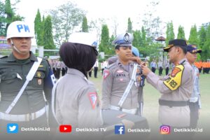 Polres Lampung Utara Laksanakan Apel Gelar Pasukan Ops Lilin Krakatau 2023