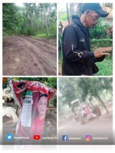 CV Azha Pratama Nikan Pajang Baleho Caleg Dalam Pengerjaan Peningkatan Jalan