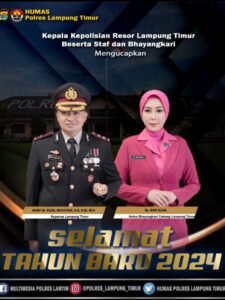 Kapolres Lampung Timur Mengucapkan Selamat Tahun Baru 2024
