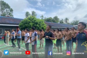 Sabtu Sehat, Petugas dan Warga Binaan Pemasyarakatan (WBP) Rutan Sukadana Laksanakan Senam Pagi Bersama