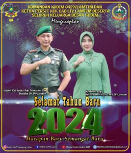 Kodim 0429/Lamtim Mengucapkan Selamat Tahun Baru 2024