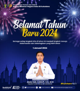 Karutan Sukadana Mengucapkan Selamat Tahun Baru 2024