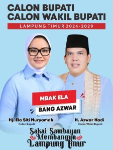 Calon Bupati dan Wakil Bupati Lampung Timur 2024-2029