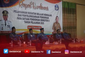 Pj Bupati Lambar Pimpin Rakor Pelaksana Kegiatan Belajar Mengajar Satuan Pendidikan