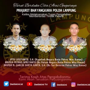 Tiga Anggota Polisi di Way Kanan Tewas Saat Lakukan Penggerebekan Judi Sabung Ayam