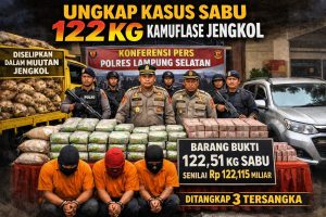 Aroma Narkotika di Balik Tumpukan Jengkol: 122 Kilogram Sabu Siap Edar Diamakan Polres Lampung Selatan