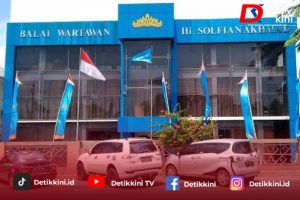 Keterangan Foto : Kantor PWI Provinsi Lampung yang direncanakan menjadi lokasi pelaksanaan Konferkab ke-VIII PWI Lampung Timur di tengah polemik pemecatan sembilan anggota.