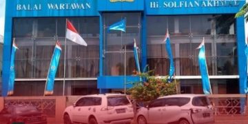 Keterangan Foto : Kantor PWI Provinsi Lampung yang direncanakan menjadi lokasi pelaksanaan Konferkab ke-VIII PWI Lampung Timur di tengah polemik pemecatan sembilan anggota.