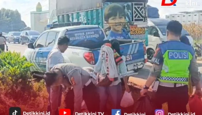 Respon Cepat Polisi, Korban Laka Beruntun di Jalinsum Lampung Utara Dievakuasi