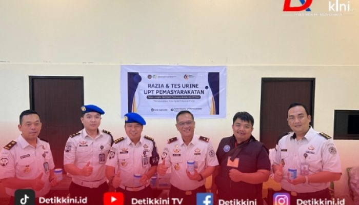 Rangkaian Hari Bhakti Pemasyarakatan ke-62, Lapas Kelas I Palembang Gelar Tes Urine dan Razia Serentak