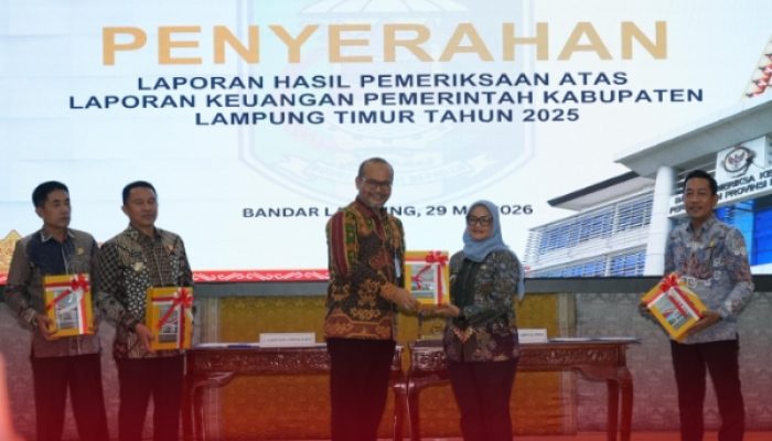 BPK Serahkan LHP LKPD 2025, Lampung Timur Kembali Raih Predikat WTP